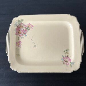 Homer Laughlin Briar Rose Platter // Art Deco // 12" Long // Vintage 1930s